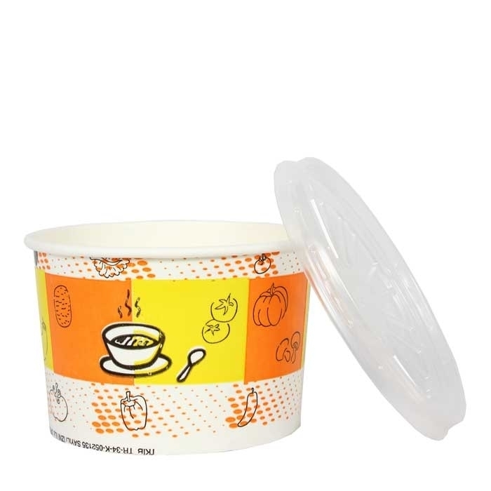 karton-corba-kasesi-6113-59-B Karton Kase 16 Oz Kapaklı 25 Adet x 20 Paket - Görsel 1