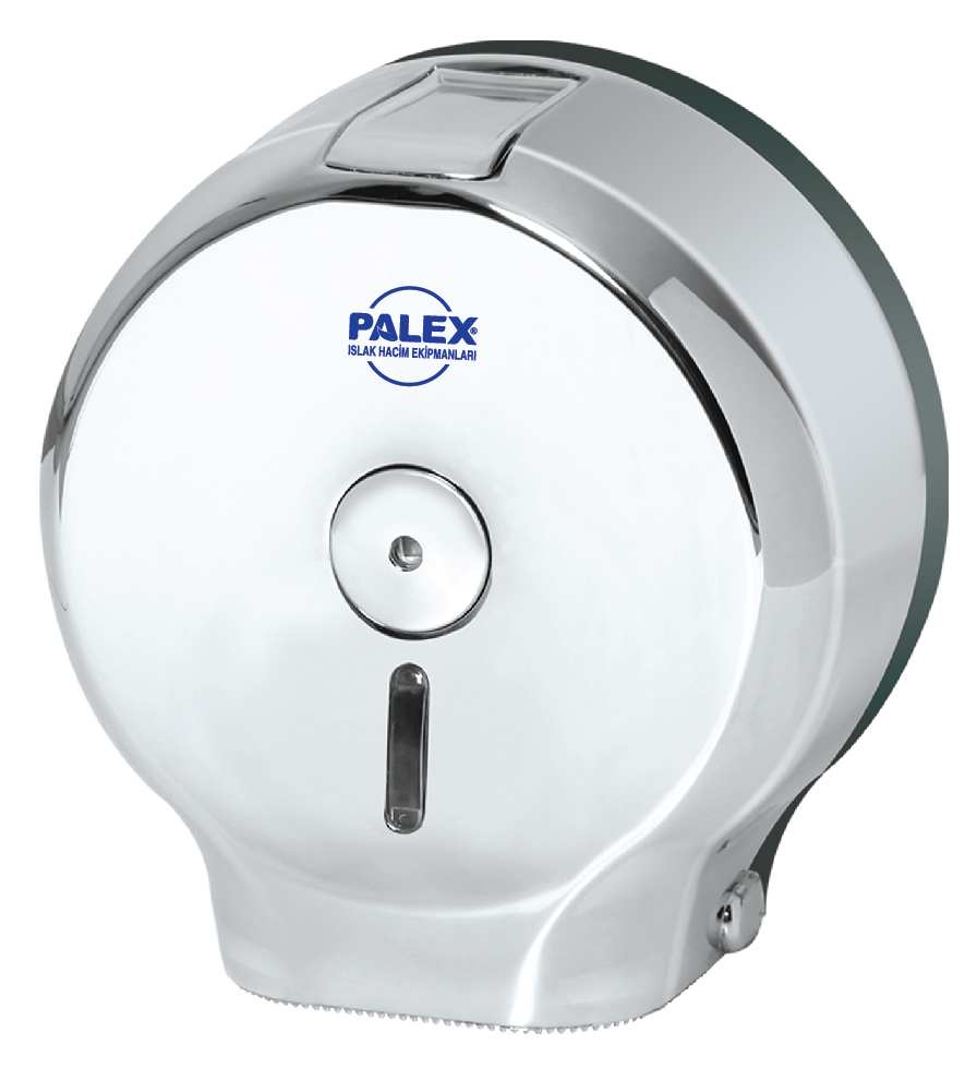 Jumbo Tuvalet K. Disp Palex 3444-K Jumbo Tuvalet Kağıdı Dispenseri Krom Kaplama - Görsel 1
