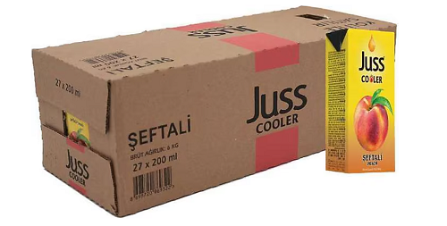 JUSS ŞEFTALİ Juss Şeftali Meyve Nektarı Meyve Suyu 200 Ml x 27 Adet - Görsel 1