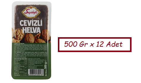 cevizli helva 500 gr Seyidoğlu Cevizli Helva 500 Gr x 12 Adet - Görsel 1