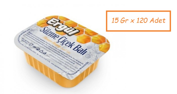 ergül bal Ergül Süzme Çiçek Balı 15 Gr x 120 Adet - Görsel 1