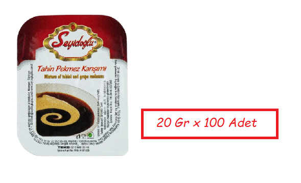 seyid. tahin 20 Seyidoğlu Tahin Pekmez Karışımı 20 Gr x 100 Adet - Görsel 1