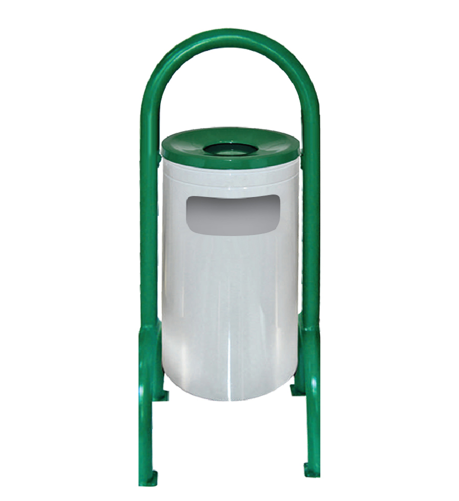 Bahçe Tipi Çöp Kutuları Palex 3560-3 Dört Ayaklı Bahçe Tipi Çöp Kovası Boyalı - Görsel 1