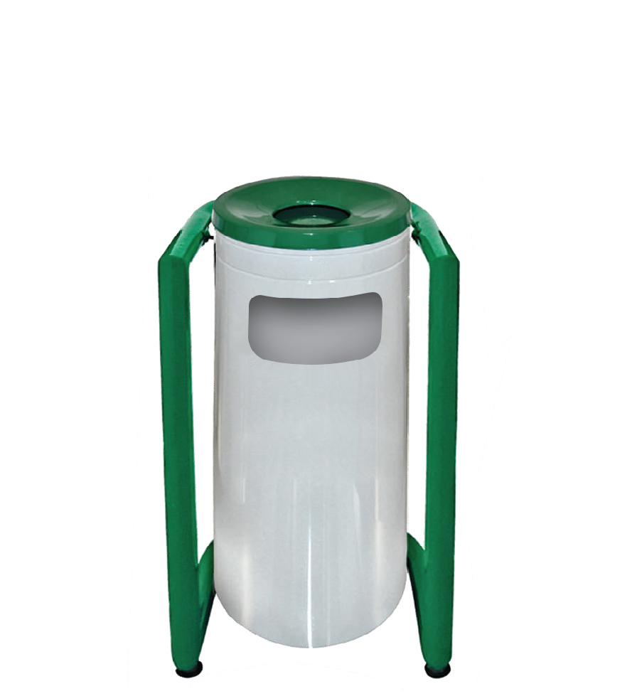 Bahçe Tipi Çöp Kutuları Palex 3560-4 U Bahçe Tipi Çöp Kovası Boyalı - Görsel 1