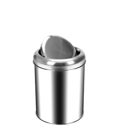 Palex 3822-12 Krom Pratik Kapaklı Çöp Kovası 12 Lt