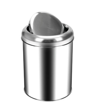 Palex 3822-32 Krom Pratik Kapaklı Çöp Kovası 32 Lt
