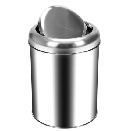 Palex 3822-45 Krom Pratik Kapaklı Çöp Kovası 45 Lt