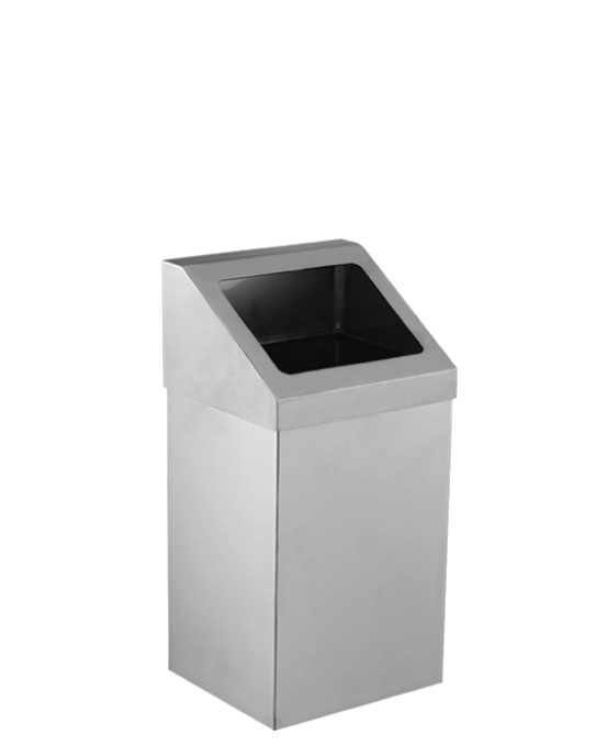 3834-311 Palex 3834-311 Krom Açık Çatı Kapaklı Çöp Kovası 11 Lt - Görsel 1